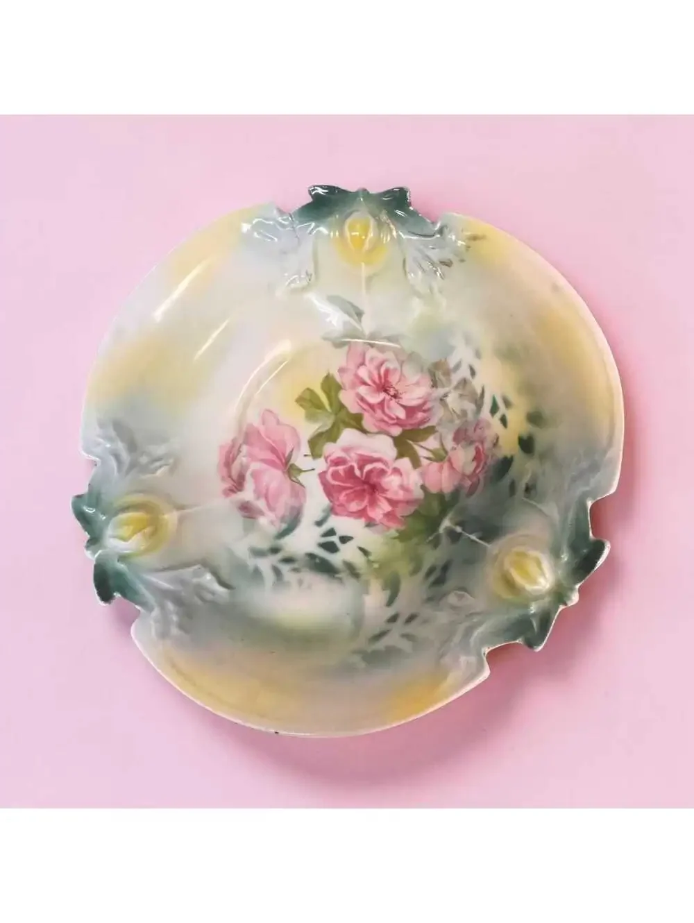 Antique Gilded Age hand painted berry bowl by RS Prussia 1880,s
